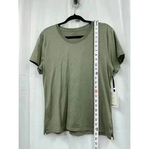 NWT The Script LG $496 Military Green The Lee Tee T-Shirt Mercerized Cotton Crew - Picture 7 of 8